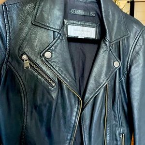 Black Genuine Leather Jacket XS